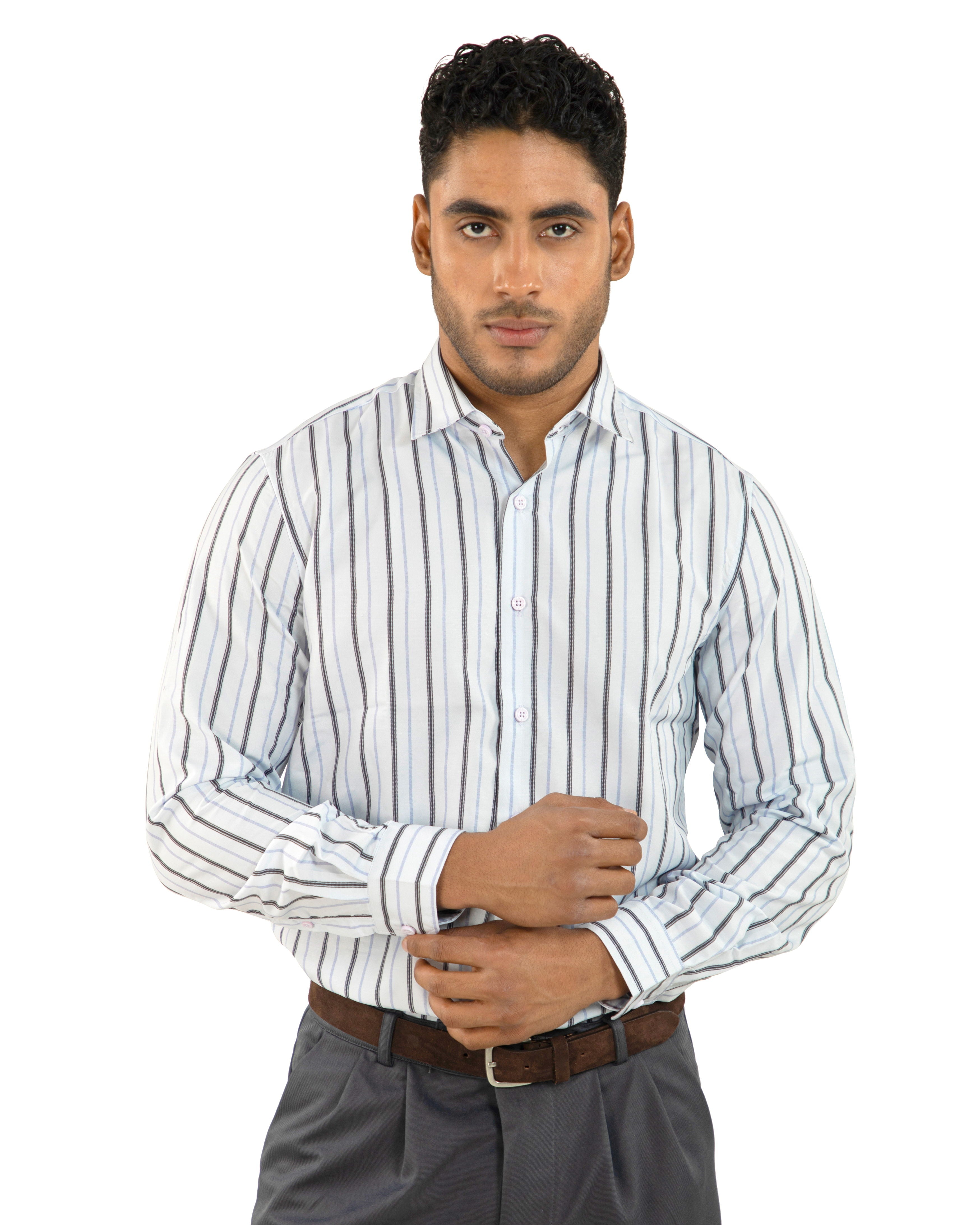 "Navy Stripe Shirt"